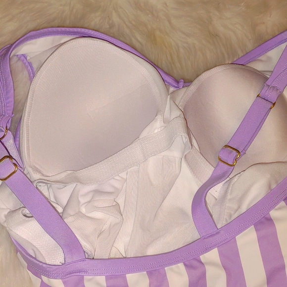 💦Sliming KONA SOL Purple Stripe One Piece Swimsuit💦 - Picture 13 of 15